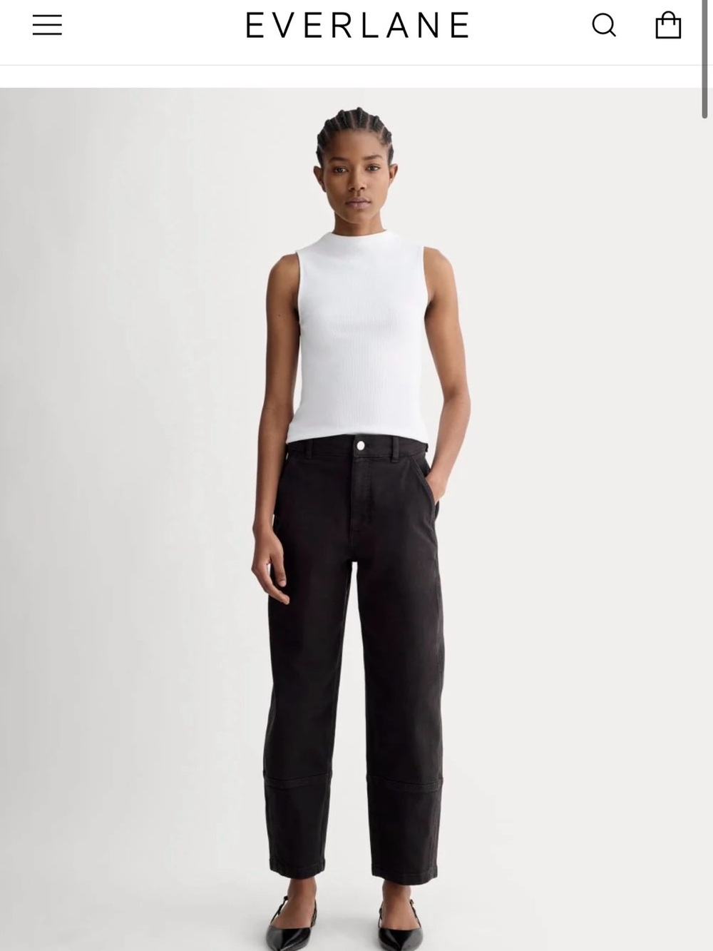 Everlane Utility Barrel Pants in Black Size 10